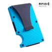 Picture of Carbon Fiber Wallet Metal RFID Bank Card Holder (Blue)