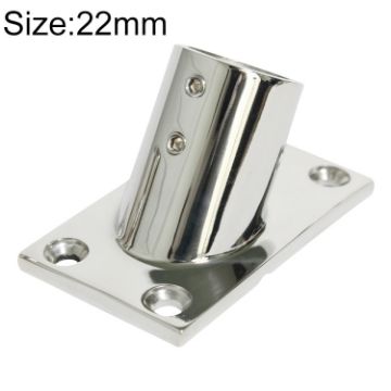 Picture of Thicken 316 Stainless Steel 60-Degree Square Tube Base Marine Boat Hardwares, Specifications: 22mm