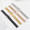 Gold Stainless Steel Garmin Lily Watch Band - Three Beads - 6