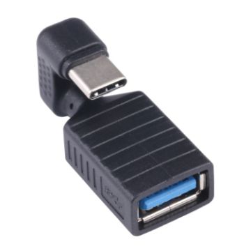 Picture of USB-C / Type-C Male to USB 3.0 Female U-shaped Elbow OTG Adapter