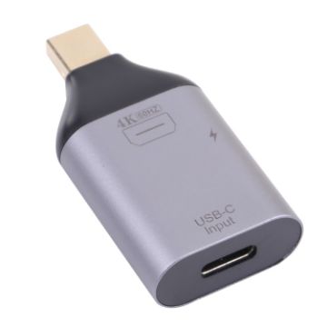 Picture of 2 in 1 4K 60Hz Mini DP Male to USB-C / Type-C Charging + USB-C / Type-C Female Adapter