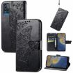 Picture of Butterfly Love Flowers Embossed Horizontal Flip Leather Case with Holder & Card Slots & Wallet & Lanyard For ZTE Blade A71 (Black)
