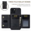 iPhone 13 DG.MING M2 Series 3-Fold Card Bag Shockproof Case (Black) - 2