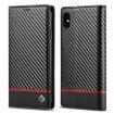 iPhone X/XS Carbon Fiber Leather Case with Holder & Card Slot - 1