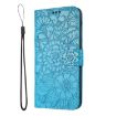 Samsung Galaxy J8 Sunflower Leather Flip Case - Blue - 2