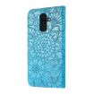 Samsung Galaxy J8 Sunflower Leather Flip Case - Blue - 3