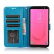 Samsung Galaxy J8 Sunflower Leather Flip Case - Blue - 4