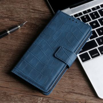 Motorola Moto G 5G Plus Crocodile Texture Leather Case (Blue) - 1