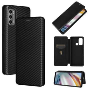 Motorola Moto G60/G40 Fusion Carbon Fiber Texture Case - Black - 1