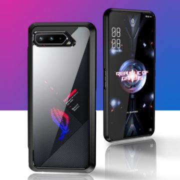 Black Asus ROG Phone 5 Clear Shockproof Case - PC+TPU Material - 1