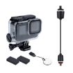 Picture of For GoPro HERO10 Black / HERO9 Black 30m Charging Waterproof Housing Case with Buckle Basic Mount & Screw