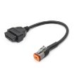 Picture of US Warehouse] 4Pin Motorcycles OBD2 Conversion Cable OBDII Diagnostic Adapter Cable for Harley Davidson