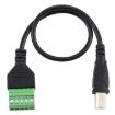 Picture of USB Type-B Male Plug to 5 Pin Pluggable Terminals Solder-free USB Connector Solderless Connection Adapter Cable, Length: 30cm