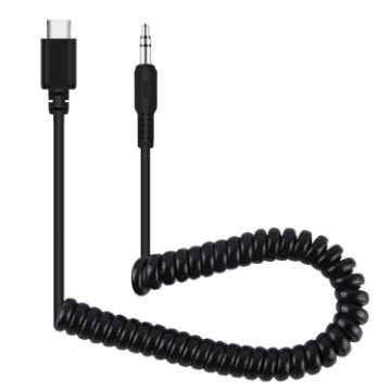 Picture of PULUZ 3.5mm TRRS to Type-C/USB-C Audio Adapter for Samsung, Huawei - 100cm (Black)