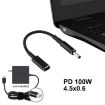 Picture of PD 100W 18.5-20V 4.5 x 0.6mm to USB-C / Type-C Adapter Nylon Braid Cable for Dell