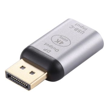 Picture of Type-C / USB-C Female to Big DP Male Aluminium Alloy Adapter (Silver)