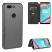 OnePlus 5T Carbon Fiber Texture Flip Case - Black - 1
