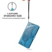 Sony Xperia L4 Butterfly Love Flower Leather Case - Blue - 4