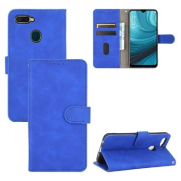 OPPO A7 PU Leather Case with Holder & Card Slots (Blue) - 1