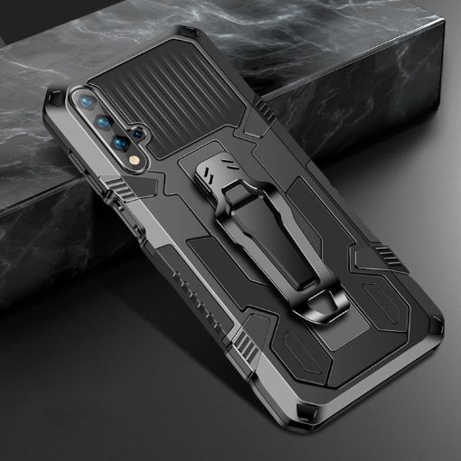 Huawei Nova 5T Machine Armor Warrior Shockproof Case - Black - 1