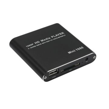 Picture of MINI 1080P Full HD Media USB HDD SD/MMC Card Player Box, EU Plug (Black)