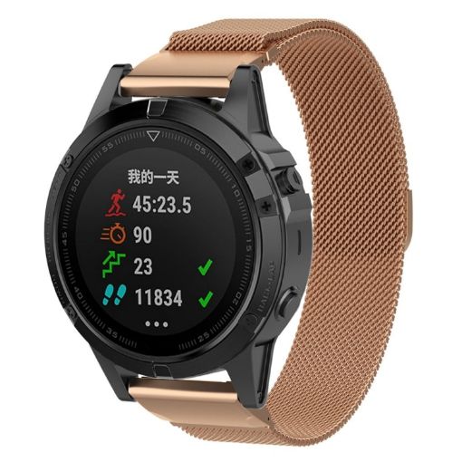 Garmin Fenix 6S Milanese Watch Band - Rose Gold - 1