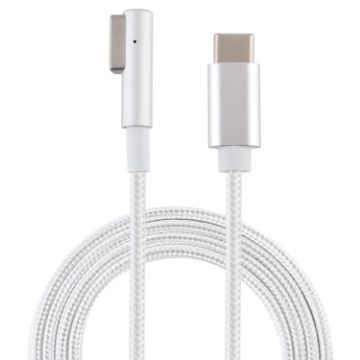 Picture of 45W / 60W / 65W / 85W 5 Pin MagSafe 1 (L-Shaped) to USB-C / Type-C PD Charging Cable (White)