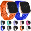 Orange Silicone Watch Band for FITBIT Versa 2 - Breathable - 2