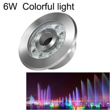 Picture of 6W Landscape Colorful Color Changing Ring LED Stainless Steel Underwater Fountain Light (Colorful)