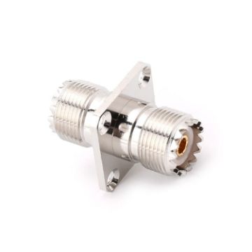 Picture of UHF SO239 Female To Female with Panel Mount RF Connector Adapter