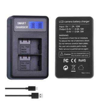 Picture of Smart LCD Display USB Dual Charger for PANASONIC DMW-BMB9E (T)