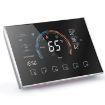 Picture of BHP-8000-WIFI-B 3H2C Smart Home Heat Pump Round Room Mirror Housing Thermostat with Adapter Plate & WiFi, AC 24V (Black)