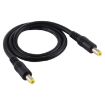 DC Power Plug 5.5 x 2.5mm Male to Male Adapter Cable - 1m (Black) - 1