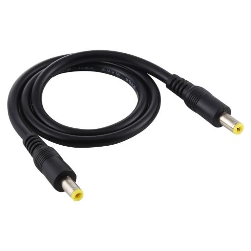 DC Power Plug 5.5 x 2.5mm Male to Male Adapter Cable - 1m (Black) - 1