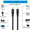DC Power Plug 5.5 x 2.5mm Male to Male Adapter Cable - 1m (Black) - 6