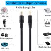 Picture of DC Power Plug 5.5 x 2.5mm Male to Male Adapter Connector Cable, Cable Length:1m (Black)