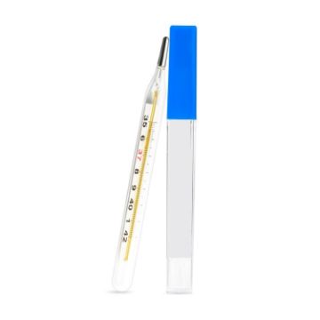 Picture of Mercury Clear-Scale Household Adult Kids Armpit Oral Glass Thermometer, Temperature Range: 35 Degree C - 42 Degree C