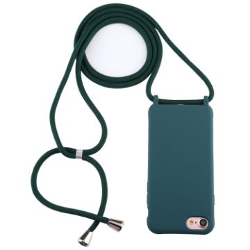 Picture of For iPhone 6s Plus / 6 Plus Candy Color TPU Protective Case with Lanyard (Dark Green)