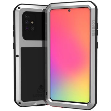 Picture of For Galaxy A71 LOVE MEI Metal Shockproof Waterproof Dustproof Protective Case (Silver)