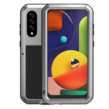 Picture of For Galaxy A50s LOVE MEI Metal Shockproof Waterproof Dustproof Protective Case (Silver)