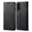 Picture of For OPPO Find X2 Denim Texture Casual Style Horizontal Flip Leather Case with Holder & Card Slots & Wallet (Black)