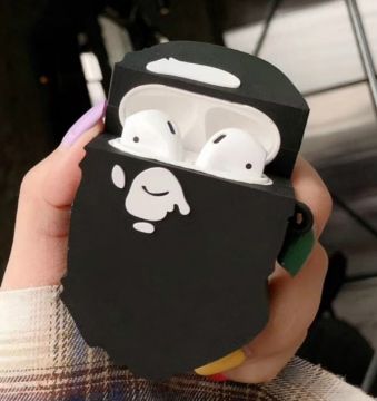 Picture of Ape Airpods Wireless Bluetooth Headset Case Silicone Case (black)