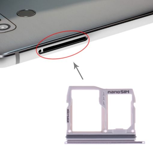 Silver SIM Card Tray + Micro SD Tray for LG G6 H870 H871 H872 LS993 VS998 - 1