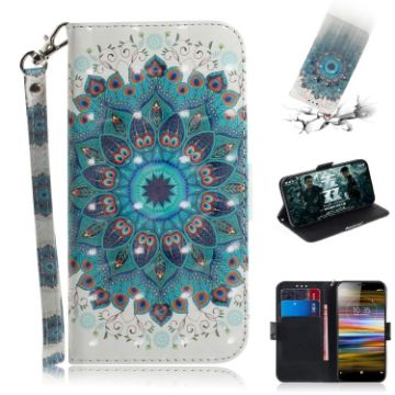 Picture of 3D Painting Pattern Coloured Drawing Horizontal Flip Leather Case with Holder & Card Slots & Wallet For Sony Xperia L3 (Paecock)
