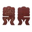 Picture of Quran Wooden Book Stand Holder Bookends Gift Removable Handmade Wood Book Decoration (Wine Red)