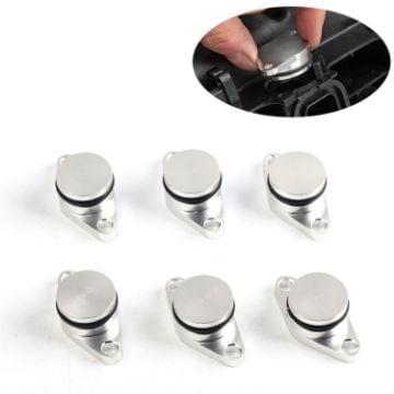 Picture of 6 PCS 33mm Swirl Flap Flaps Delete Removal Blanks Plugs for BMW M57 (6-cylinder) (Silver)