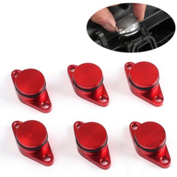 Picture of 6 PCS 22mm Swirl Flap Flaps Delete Removal Blanks Plugs for BMW M57 (6-cylinder) (Red)