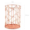 Picture of Hollow Iron Pen Holder Makeup Brushes Storage Desk Organizer Container (Rose Gold)