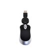 Picture of Mini Computer Mouse Retractable USB Cable Optical Ergonomic1600 DPI Portable Small Mice for Laptop (Black)