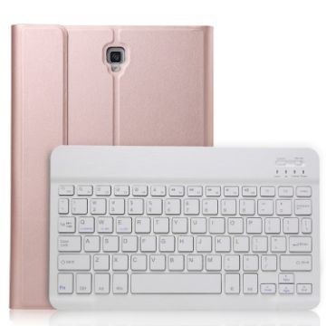 Picture of A590 Ultra-thin Detachable Magnetic Bluetooth Keyboard Leather Tablet Case for Galaxy Tab A 10.5 T590 / T595, with Holder (Rose Gold)